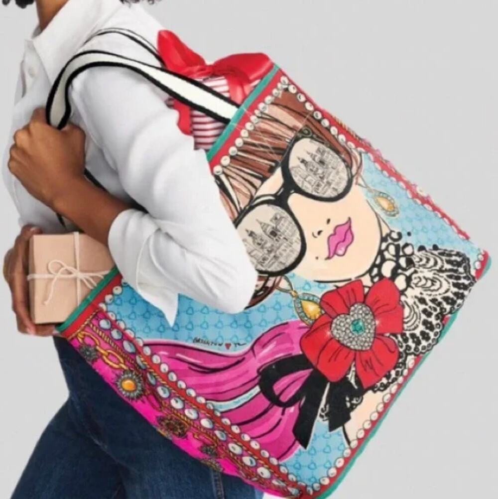 BRIGHTON Sparkle And Shine Tom Clancy Canvas Tote Bag NWT